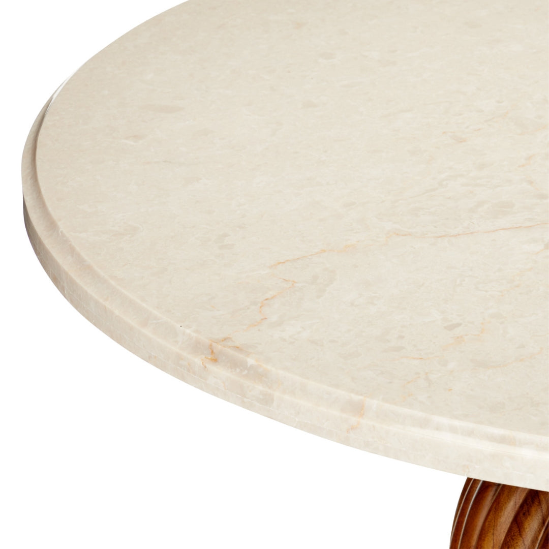 Sculptural Carved Marble Dining Table