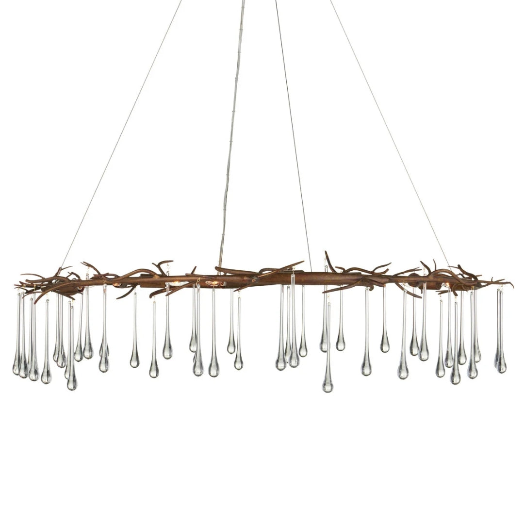 Morning Grove Crystal-Drop Chandelier