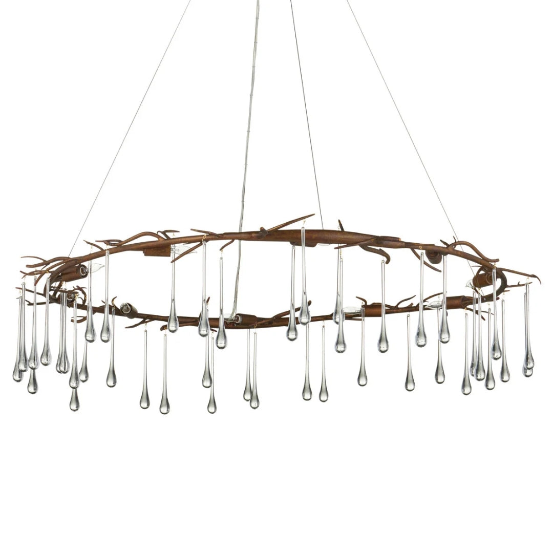 Morning Grove Crystal-Drop Chandelier