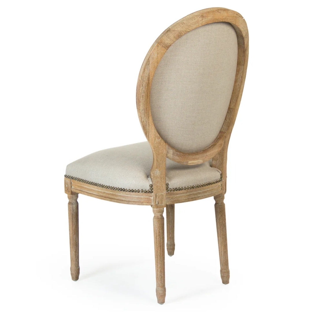 Louis Oval Back Nailhead Side Chair