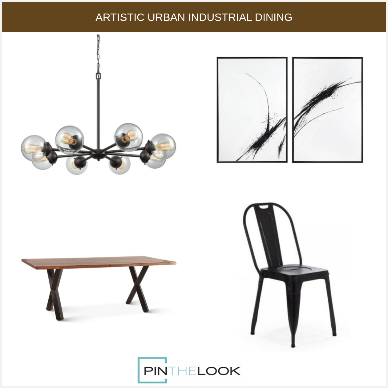 Natural Sheesham Wood and Iron Dining Table