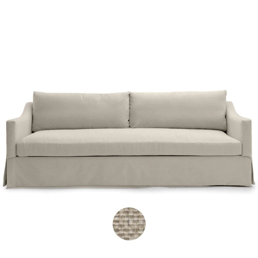 Plus White Blanco Skirted Sofa