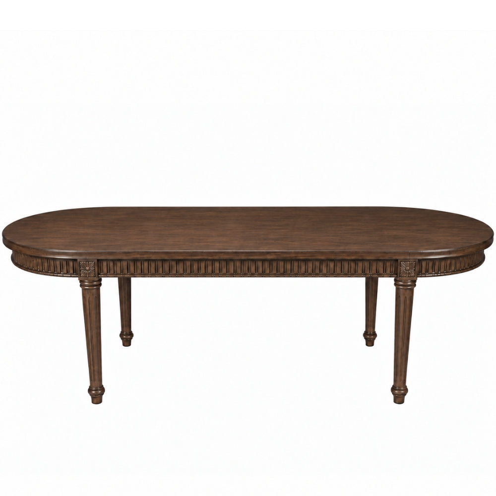 Wood Stained French Louis Oval Dining Table