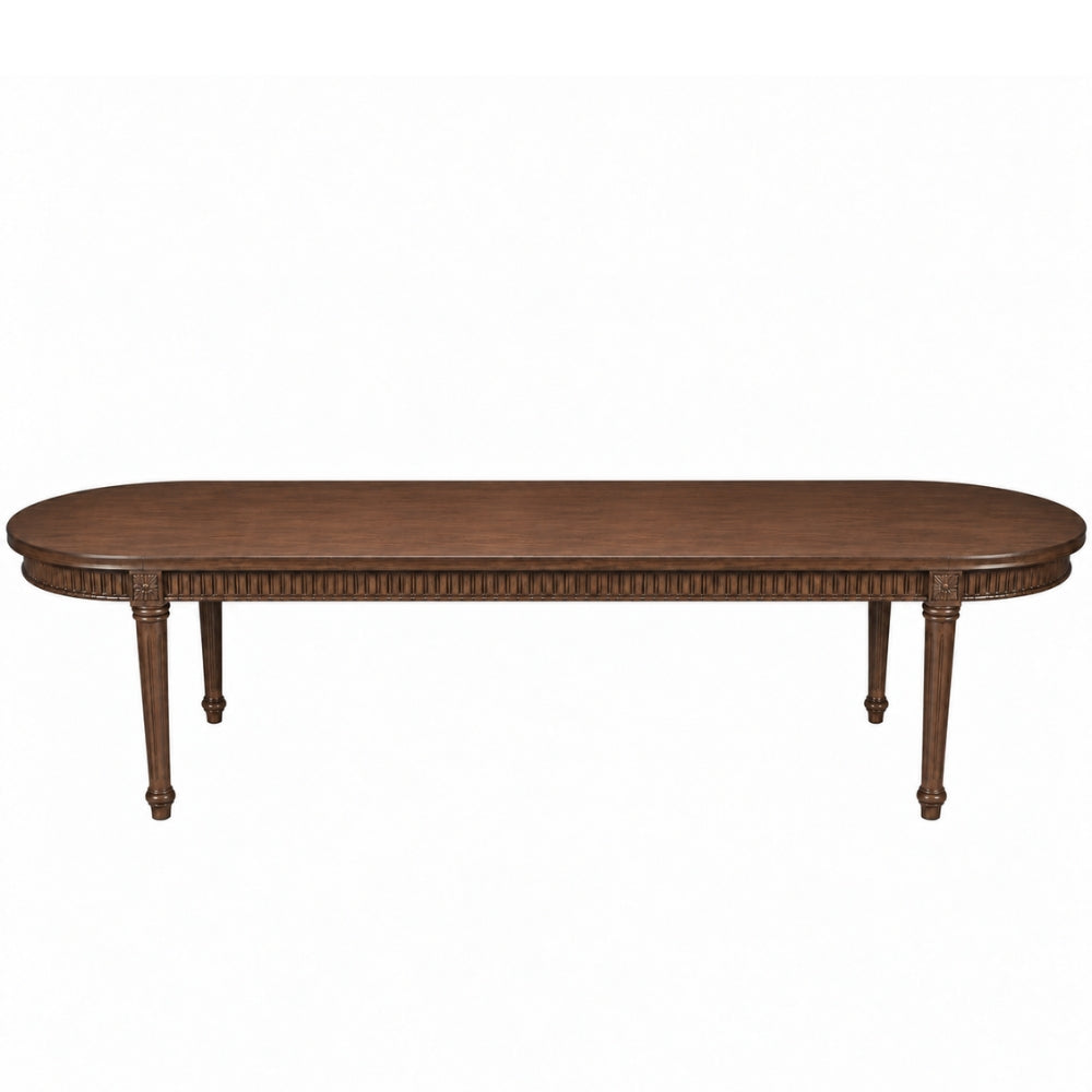 Wood Stained French Louis Oval Dining Table
