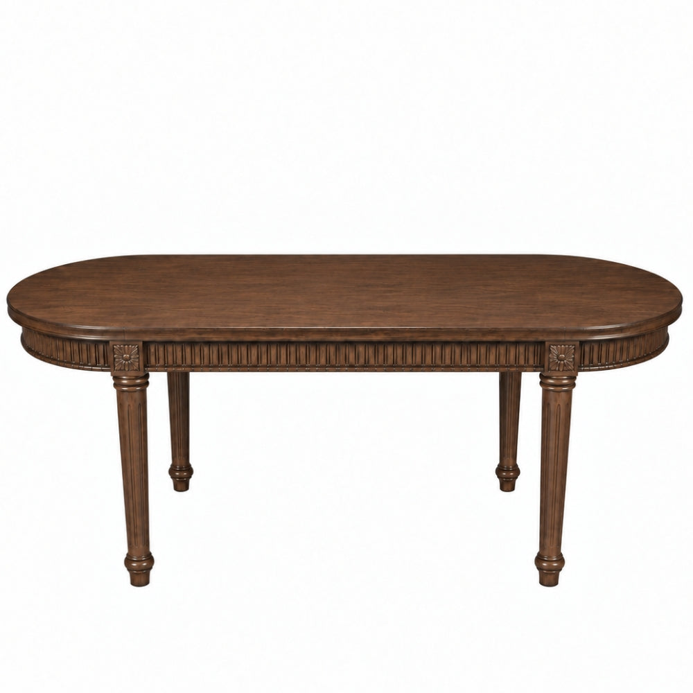 Wood Stained French Louis Oval Dining Table