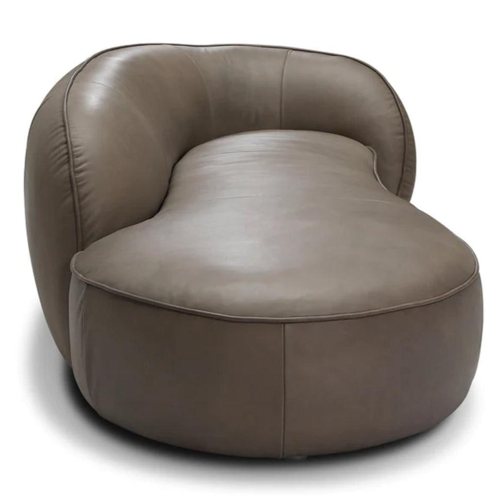 Modern Leather Open Ended Sofa