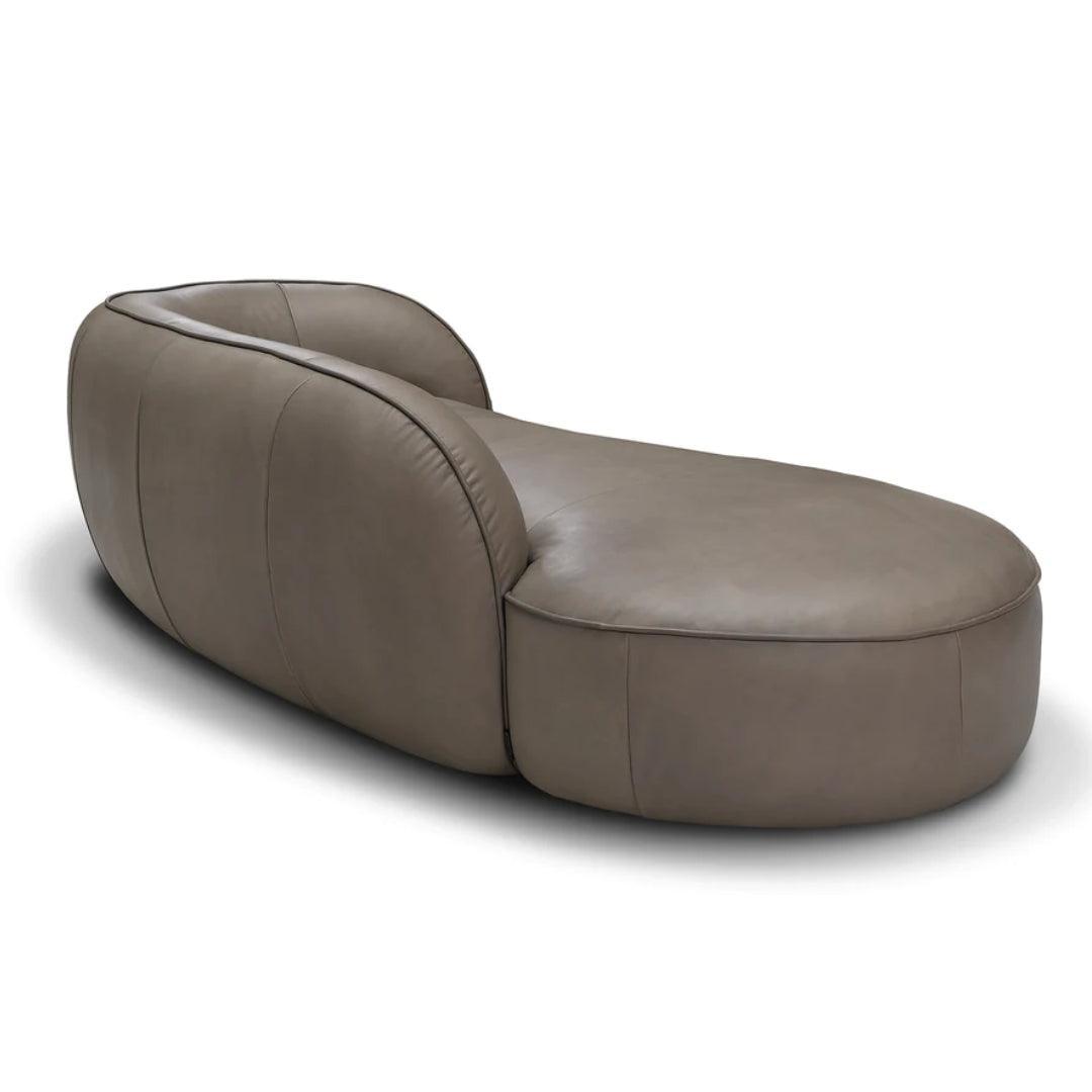 Modern Leather Open Ended Sofa