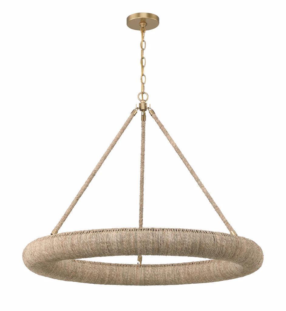 Natural Jute Ring Chandelier