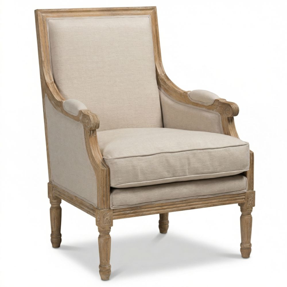 White Oak Louis Style Armchair