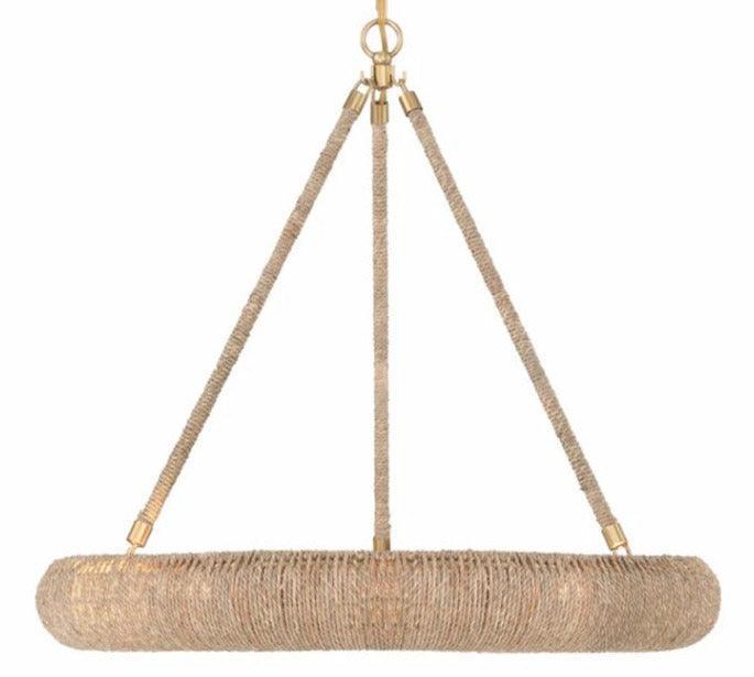 Natural Jute Ring Chandelier