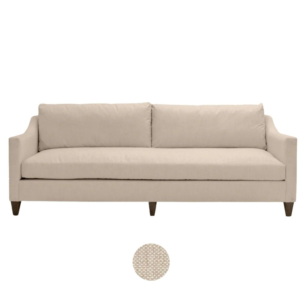 Madison White Upholstered Sofa