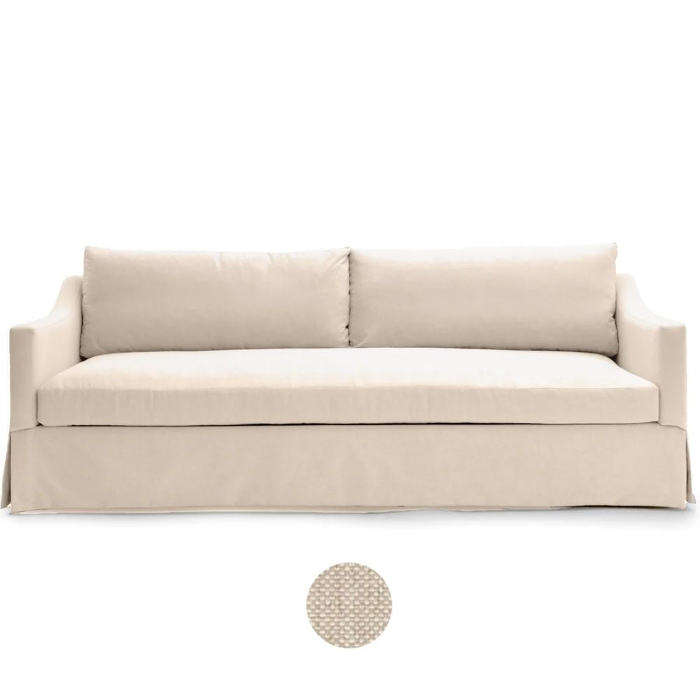 Plus White Blanco Skirted Sofa