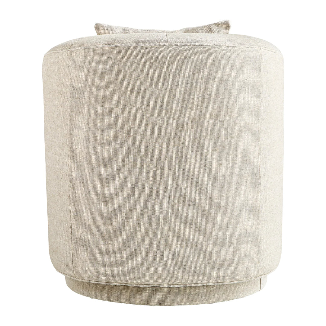 Shabby Chic Round Cream Swivel Chair