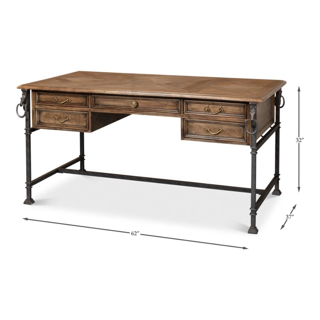 Rustic Iron Steed Wood and Iron Desk