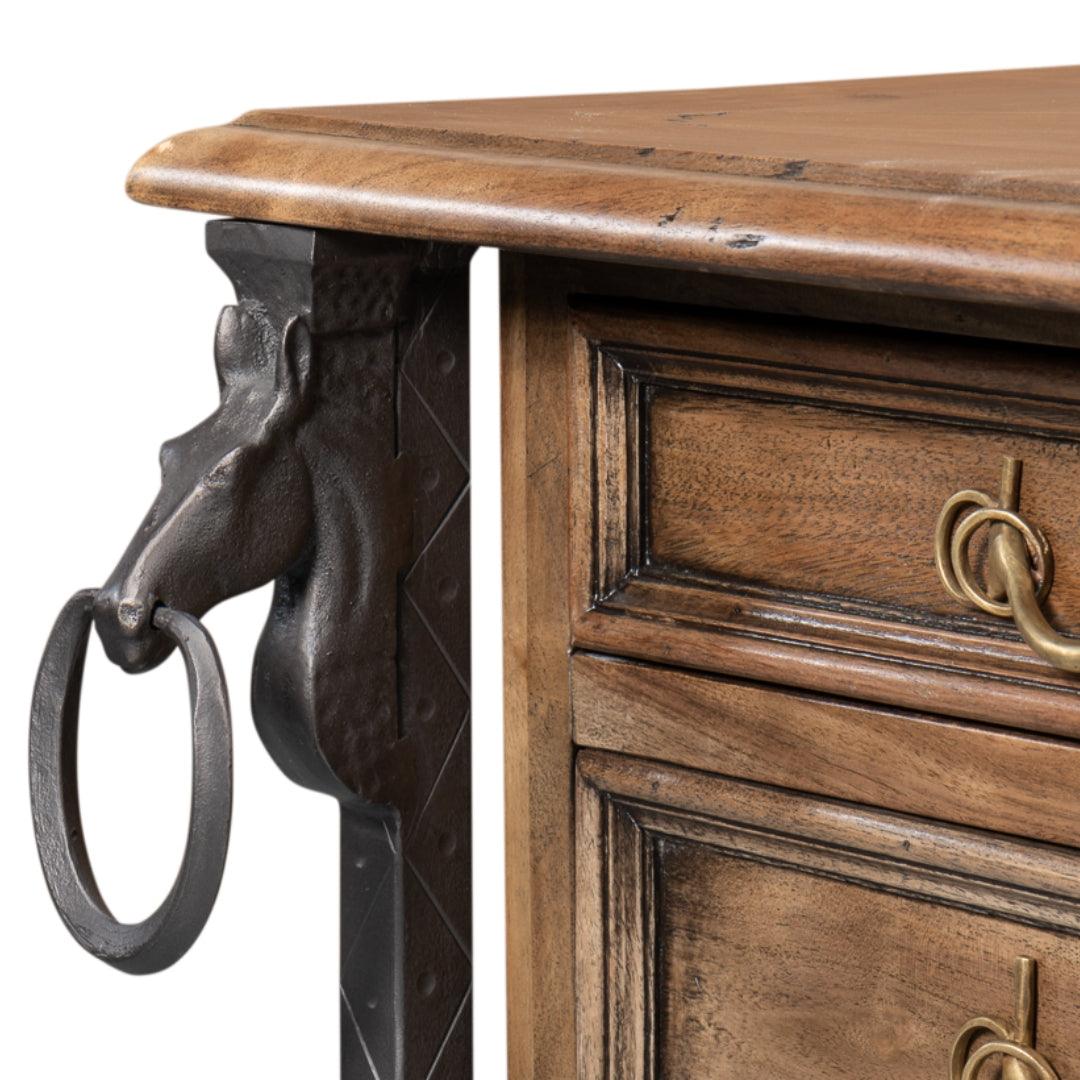 Rustic Iron Steed Wood and Iron Desk