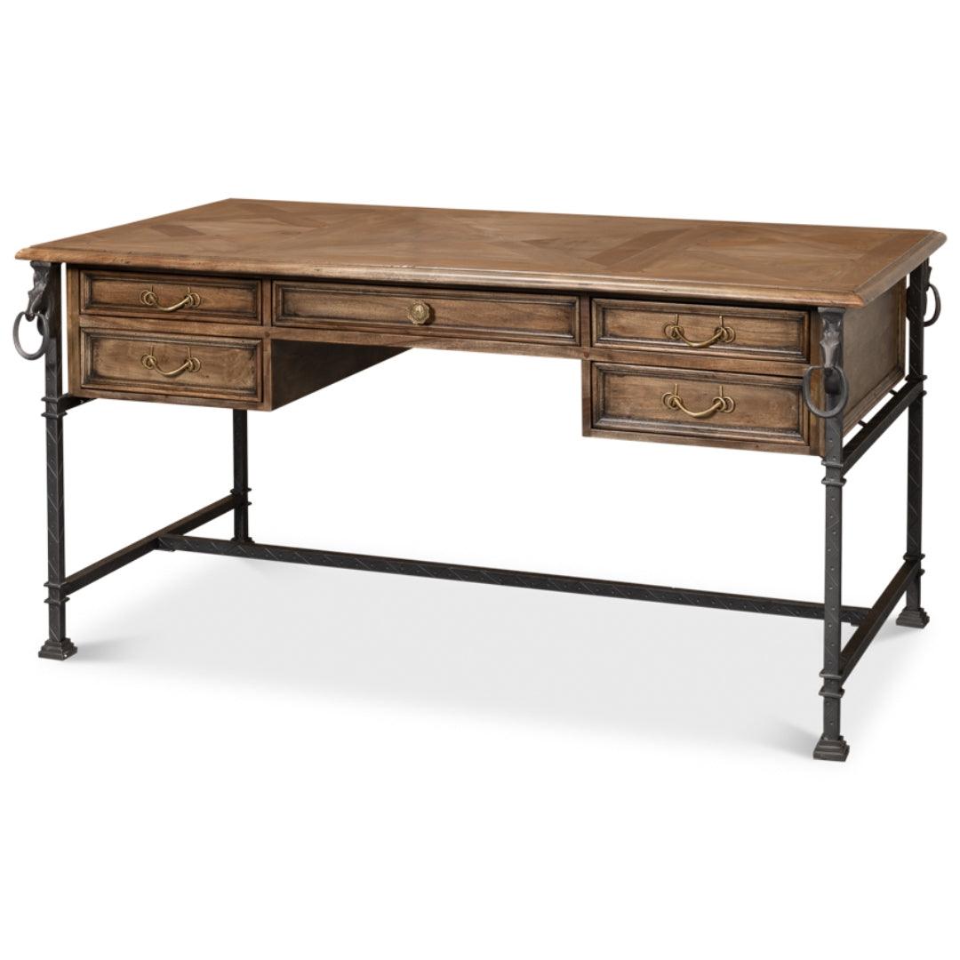 Rustic Iron Steed Wood and Iron Desk
