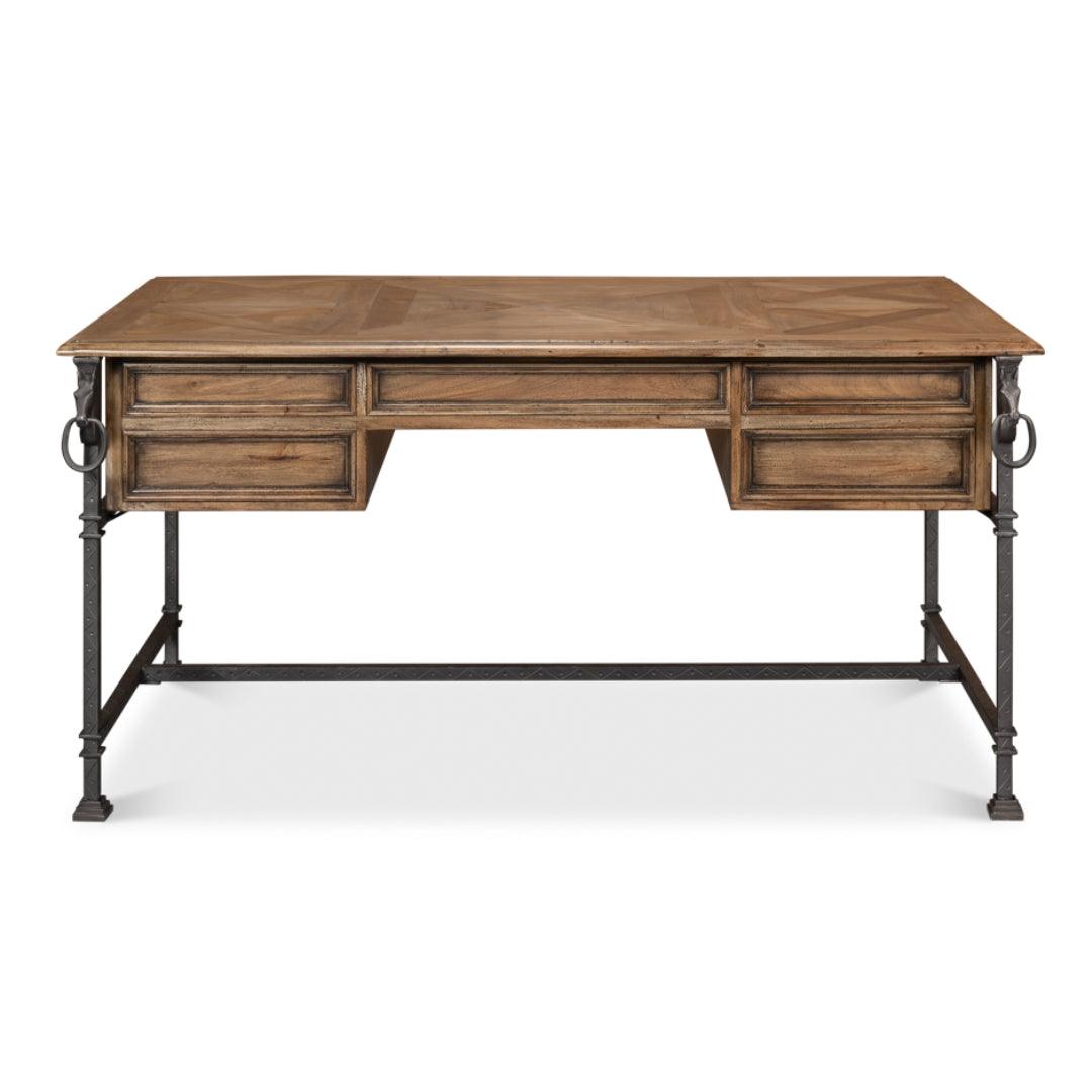 Rustic Iron Steed Wood and Iron Desk