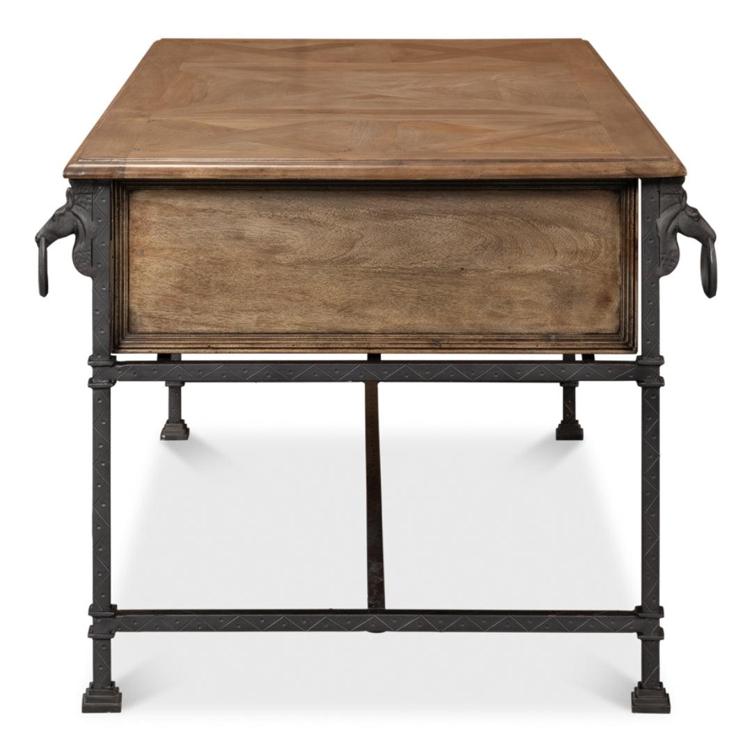 Rustic Iron Steed Wood and Iron Desk