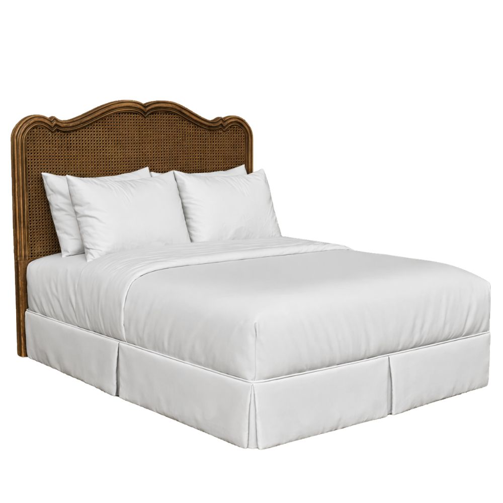 Old Pine French Curvy Cane Headboard