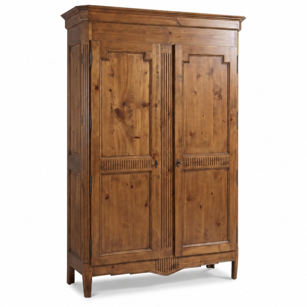 Regal Old Pine Panel Armoire