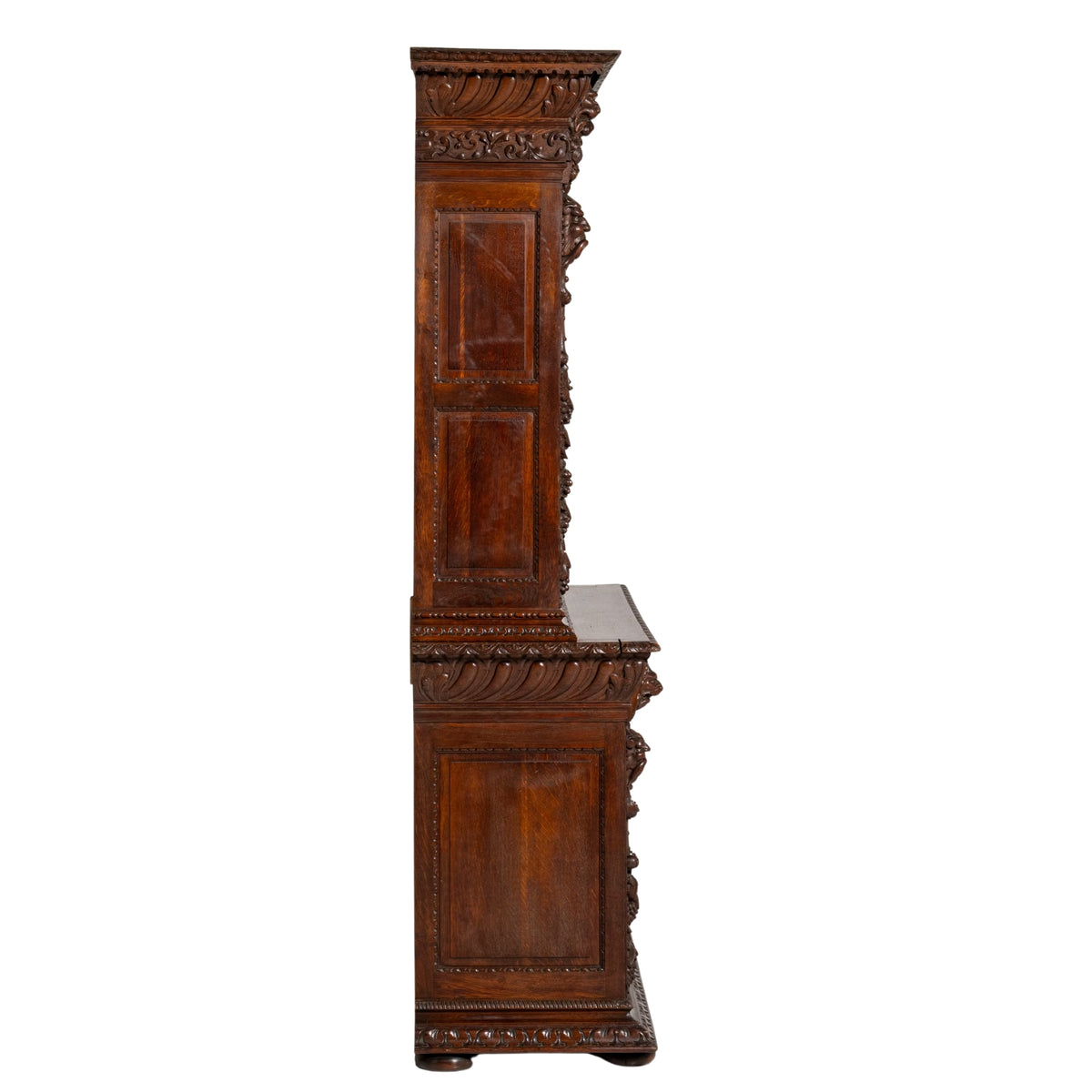 Ornate Antique French Carved Wood Cabinet, Circa 1850
