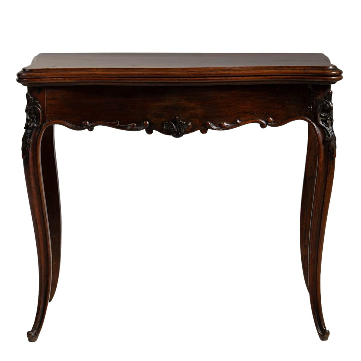 Ornate French Carved Wood Console Table, Circa 1860