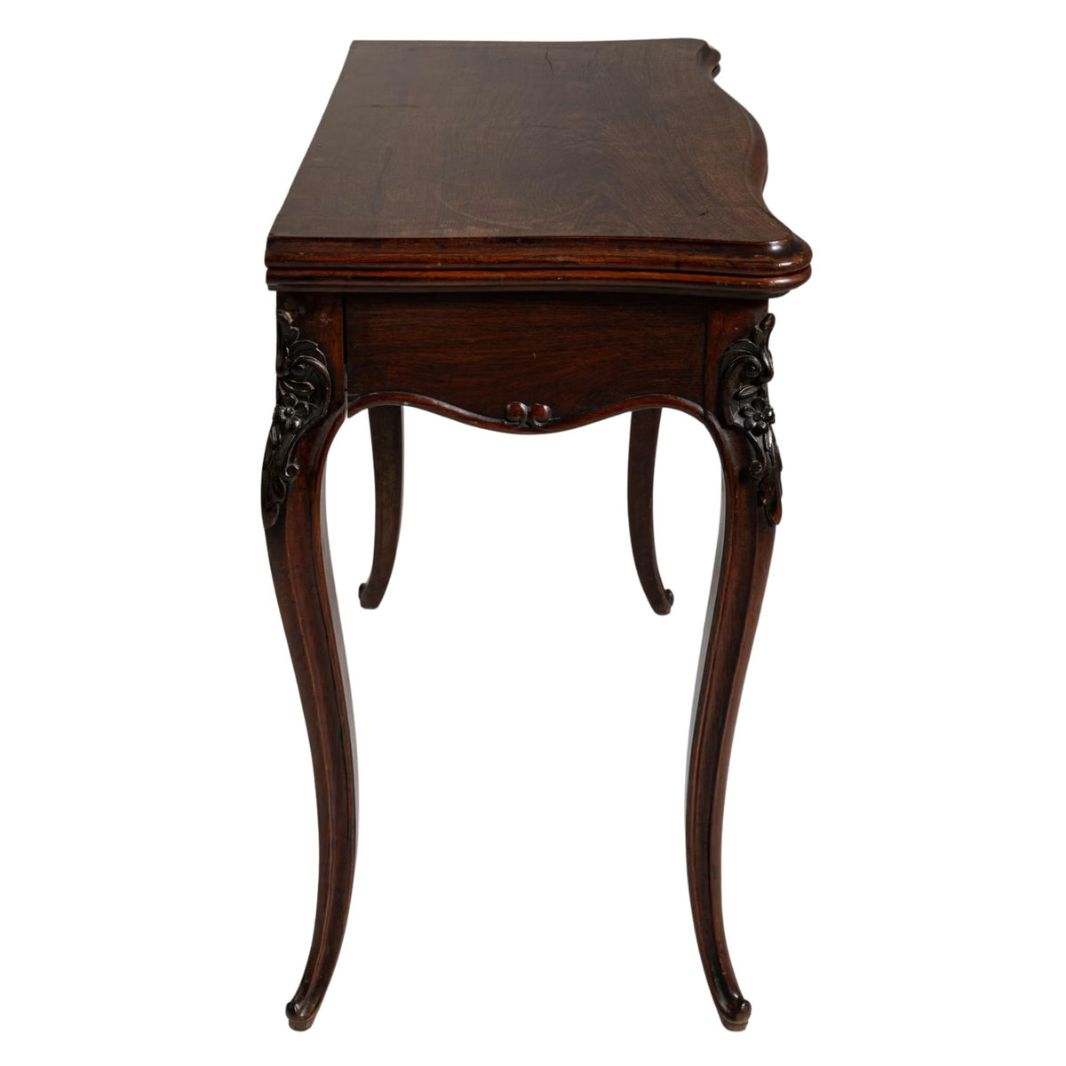 Ornate French Carved Wood Console Table, Circa 1860