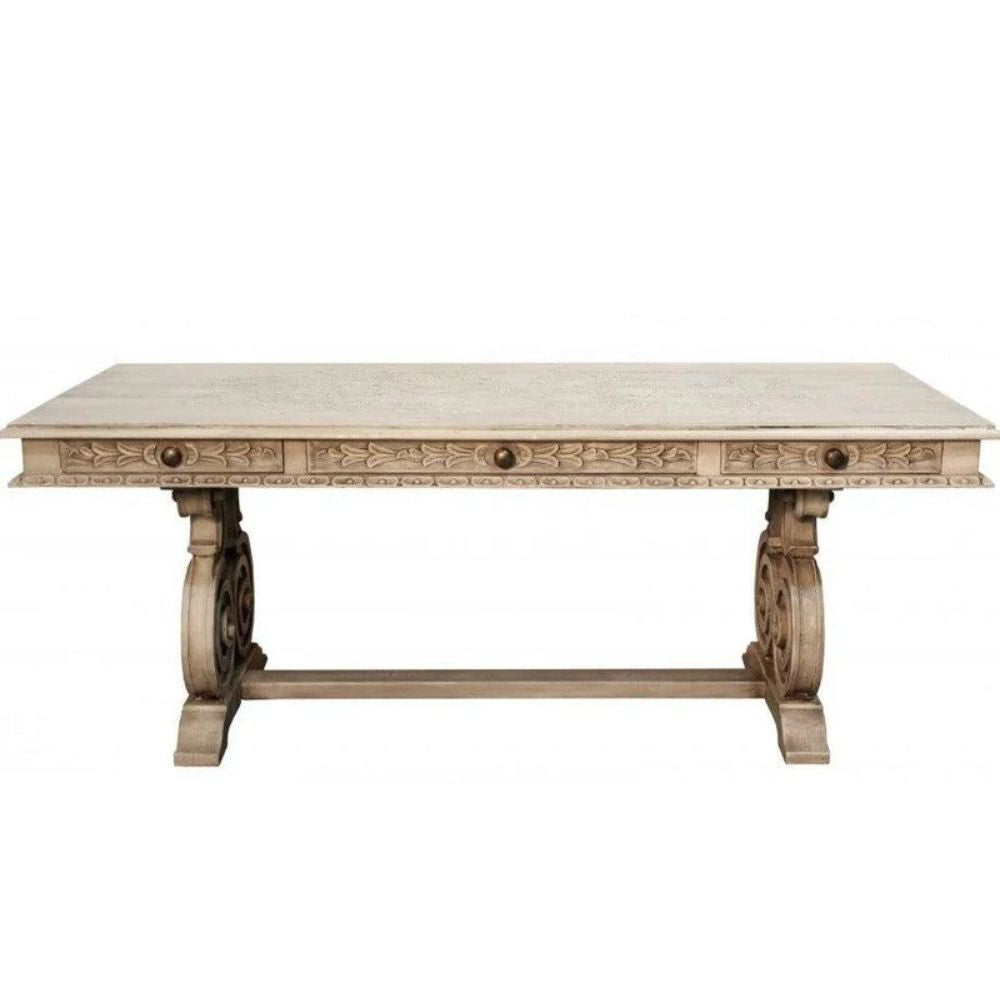 Ornate Painted Table with Drawers
