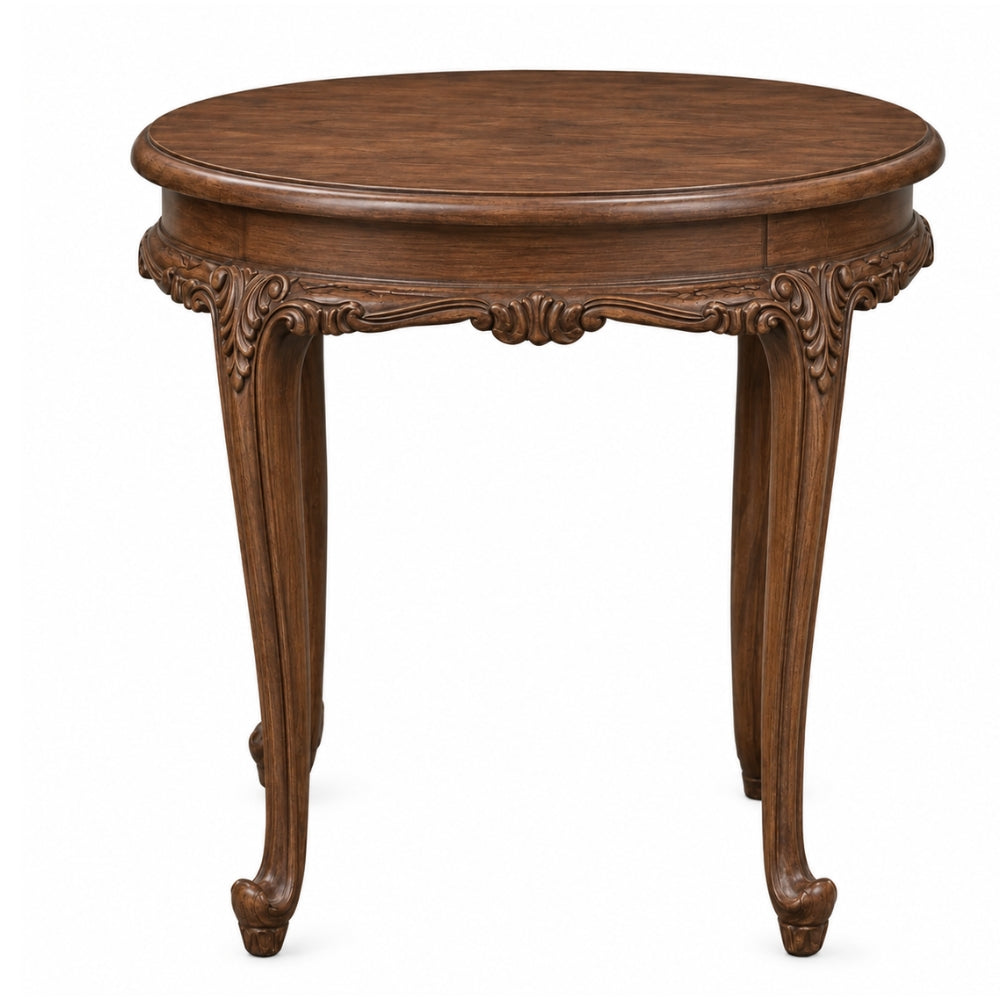 Ornately Carved French Accent Table
