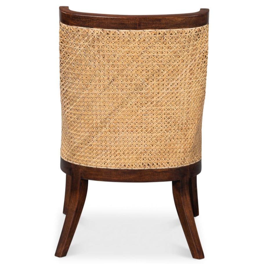 Curved Back Woven Lounge Chair