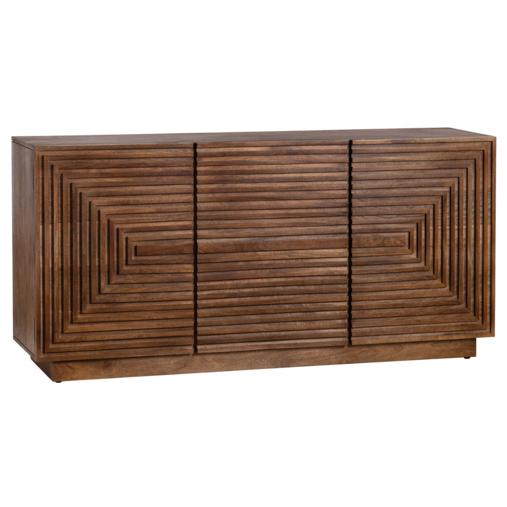Geometric Warm Brown Sideboard