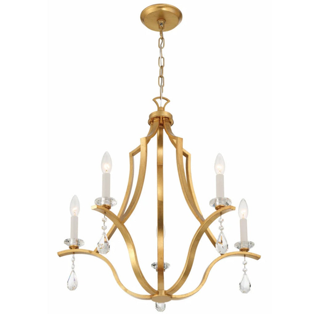Simplicity Gold Crystal Chandelier