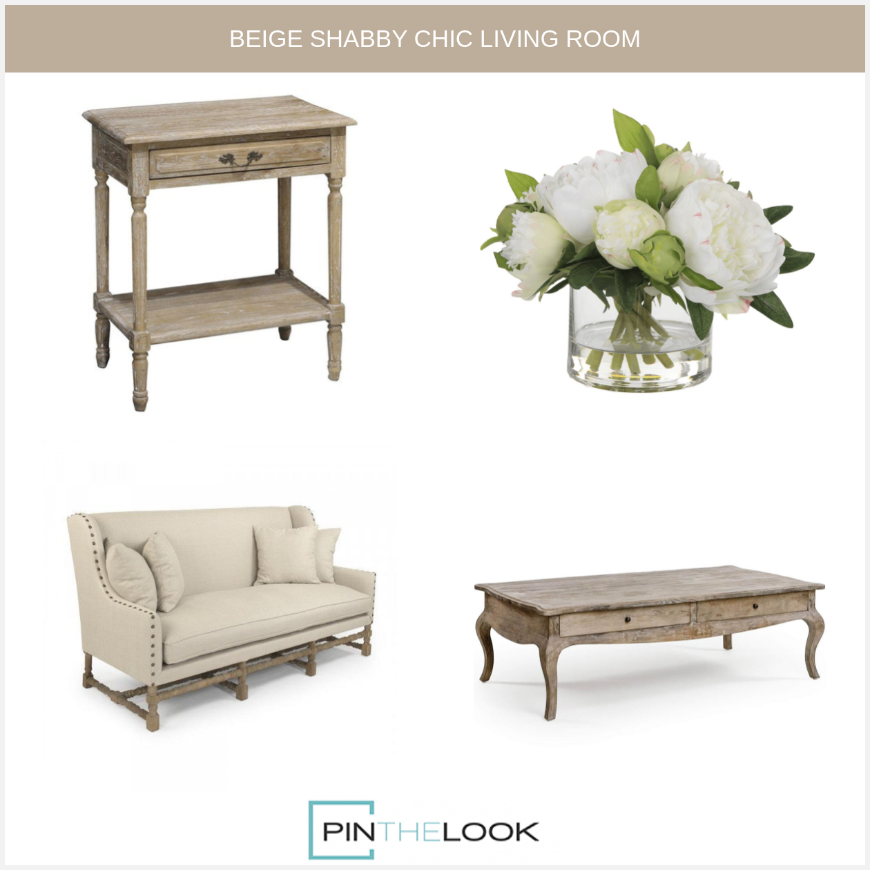Natural Linen Provencal Nail Studded Settee