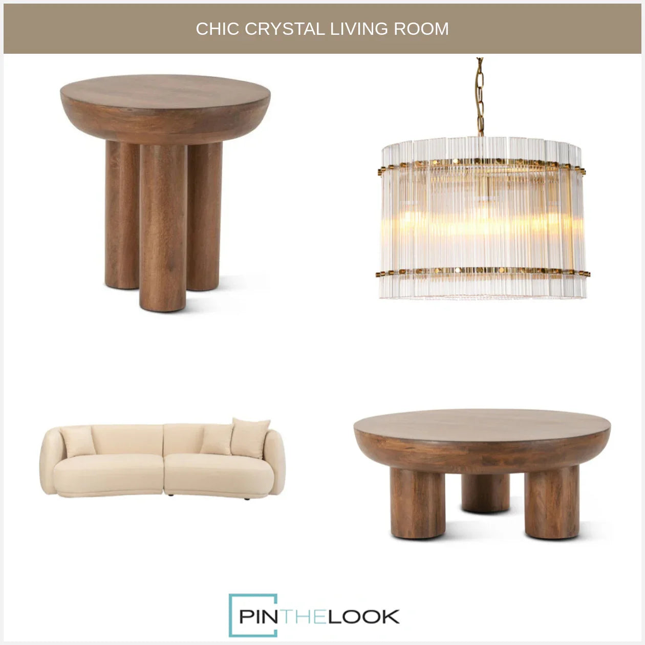 Crystal with Gold Accent Chandelier