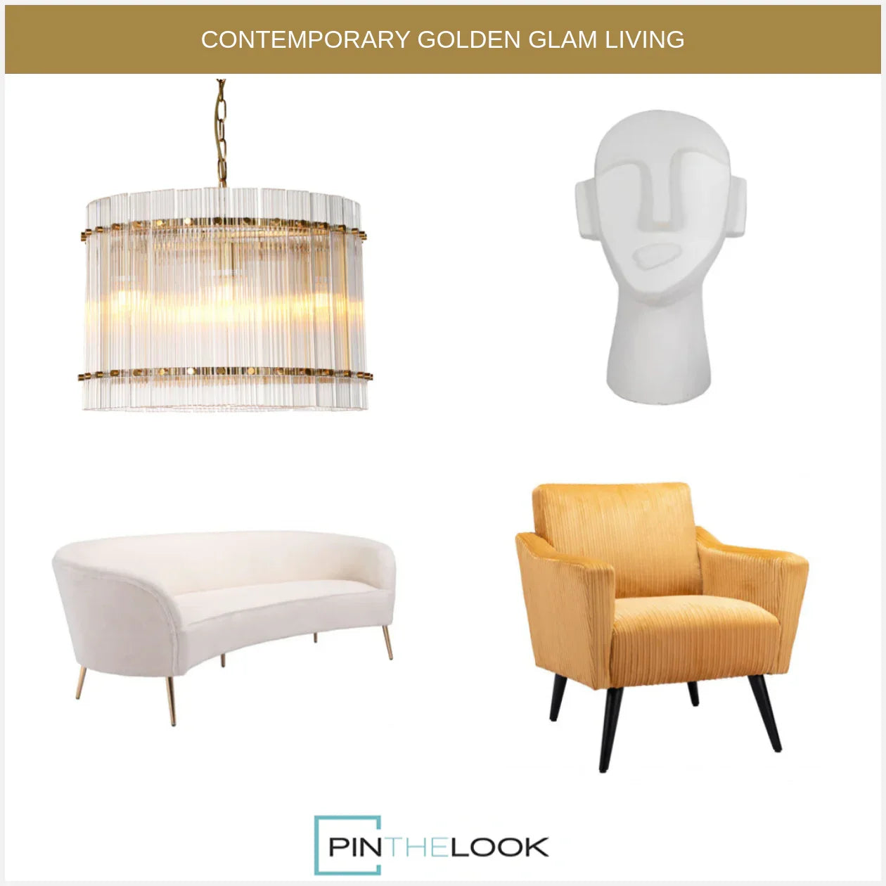Crystal with Gold Accent Chandelier