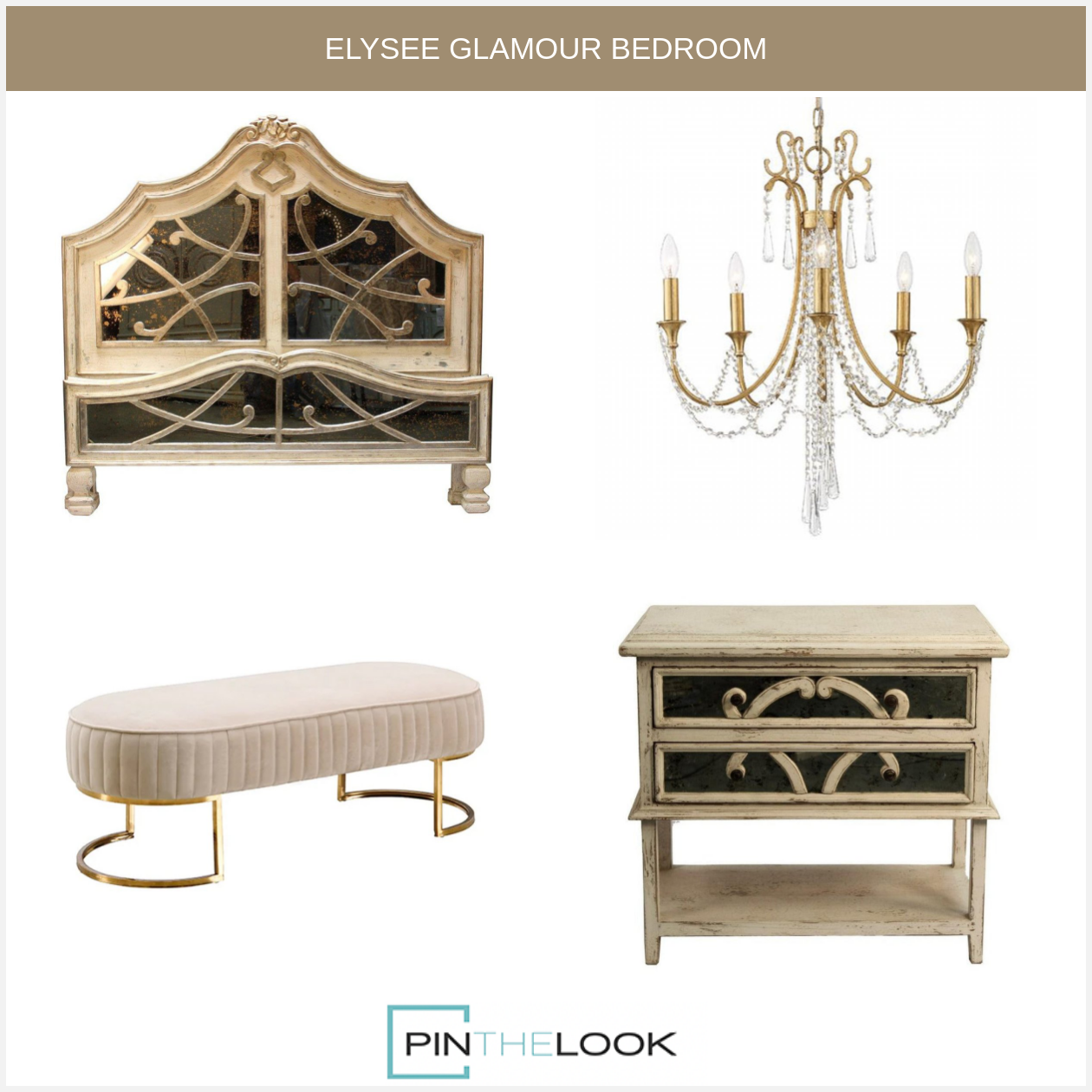 Distressed White Elysee Nightstand