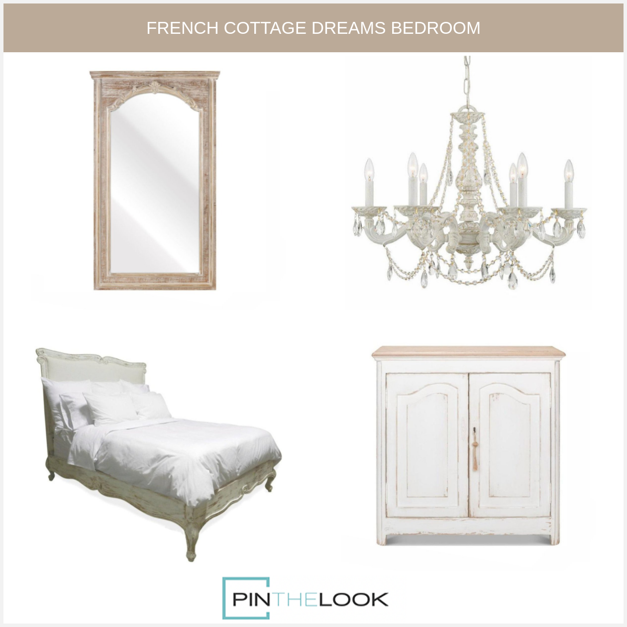 Charlotte Whitewash Trumeau Mirror