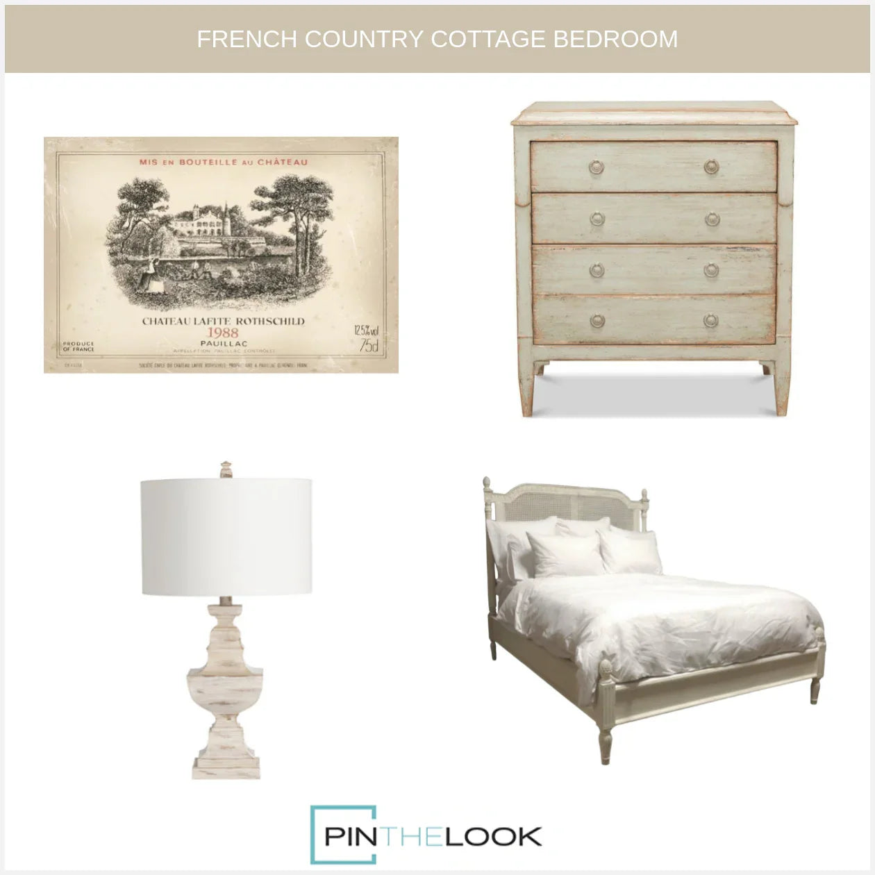 Romantic Shabby Chic Cane Back Bed