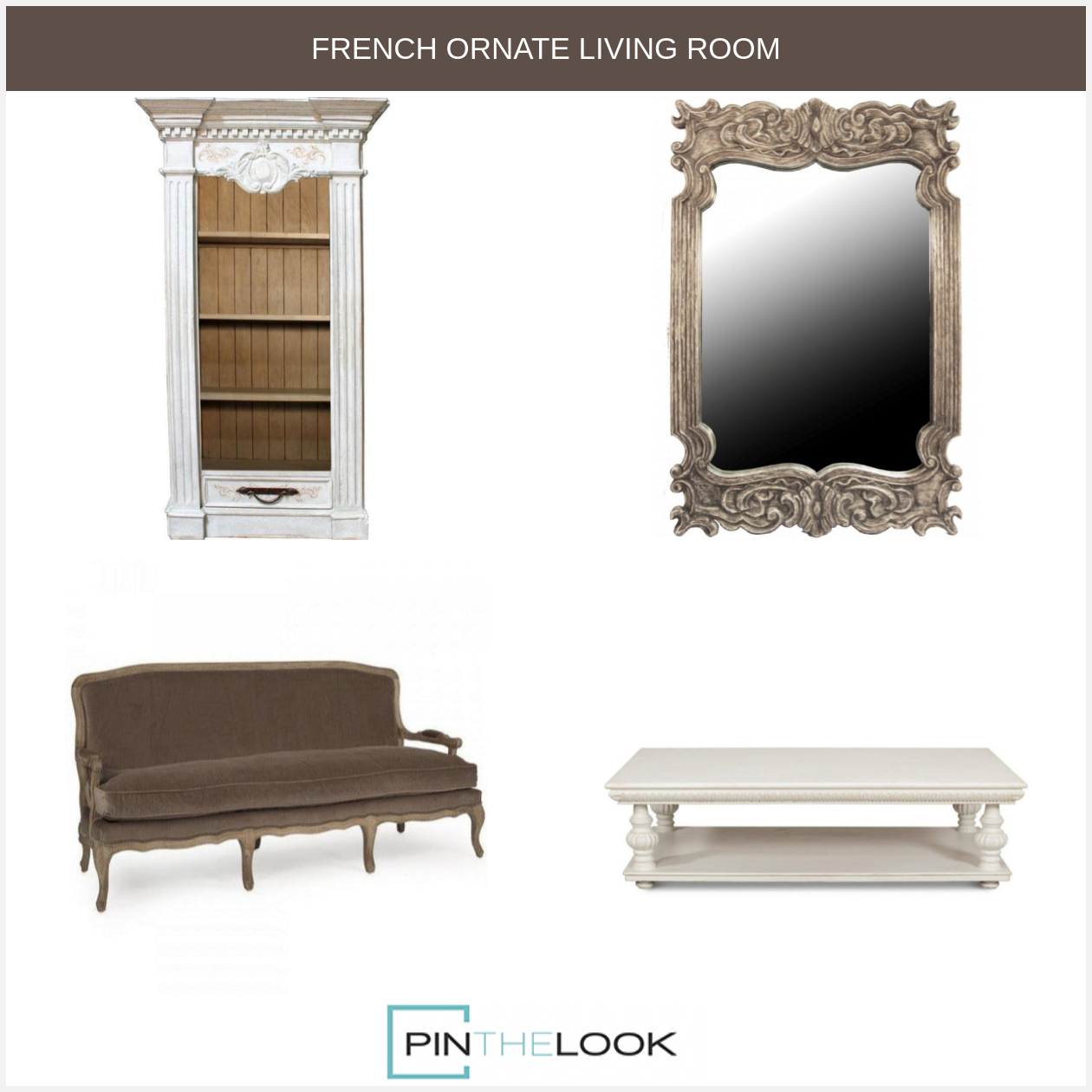 French Brown Velvet Sofa