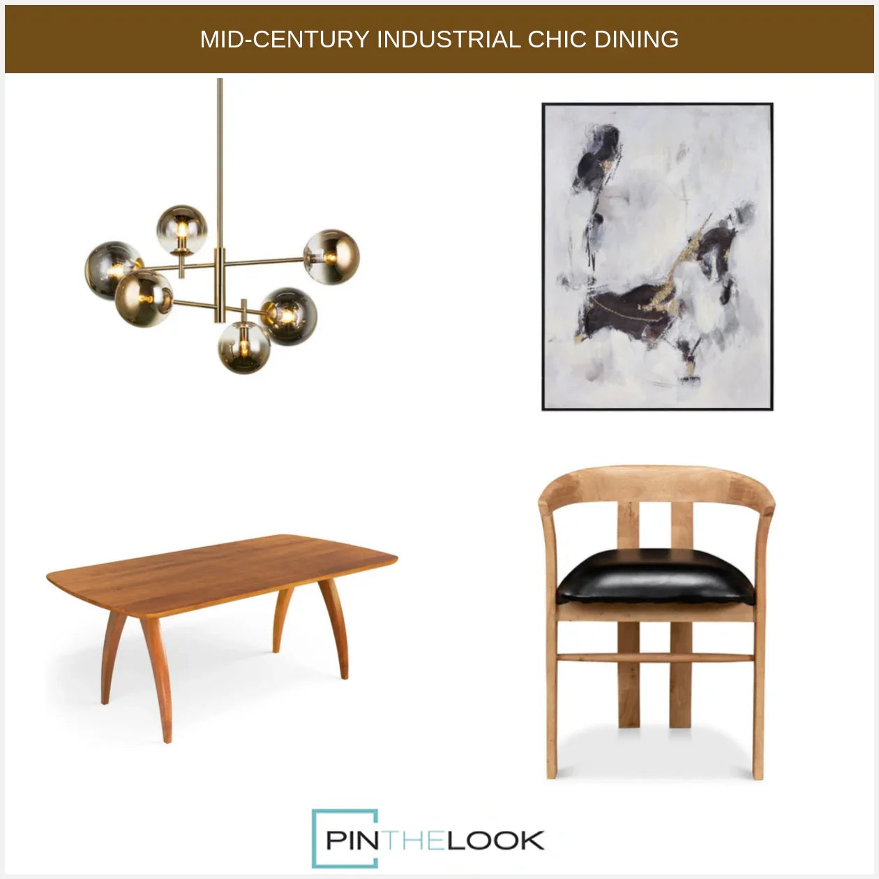 Mid Century Arched Leg Dining Table