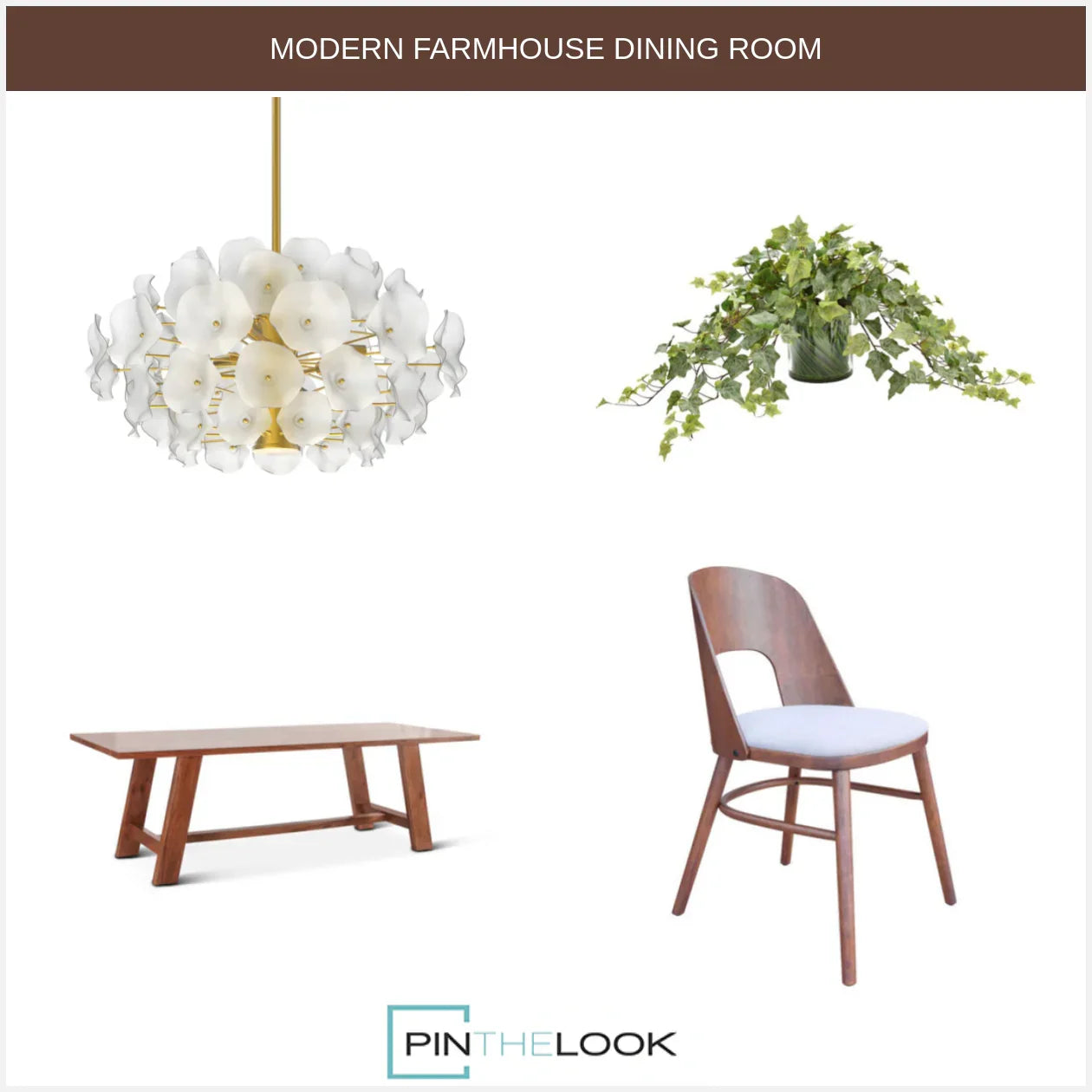 Floral White Gold Chandelier