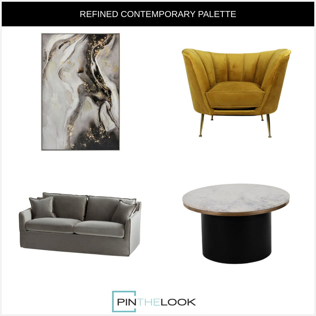 Plush Grey Velvet Sofa