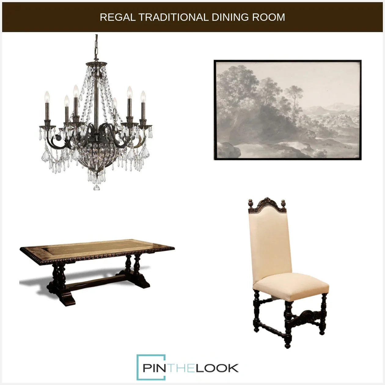 Pamplona Dark Wood Dining Table
