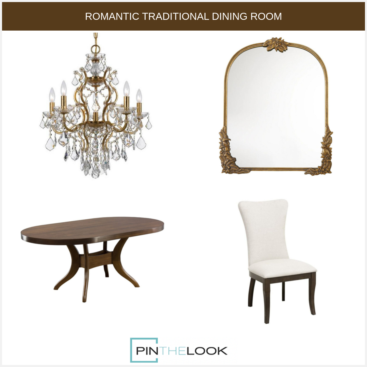 Arched Brass Ornate Mantel Mirror