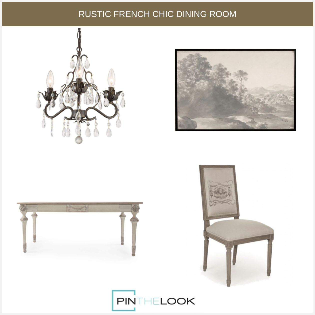 French Wine Label Louis Natural Side Chairs