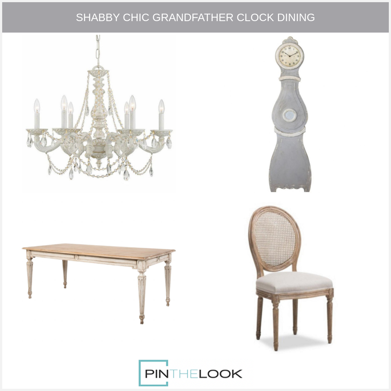 French Elise Wood Top Dining Table