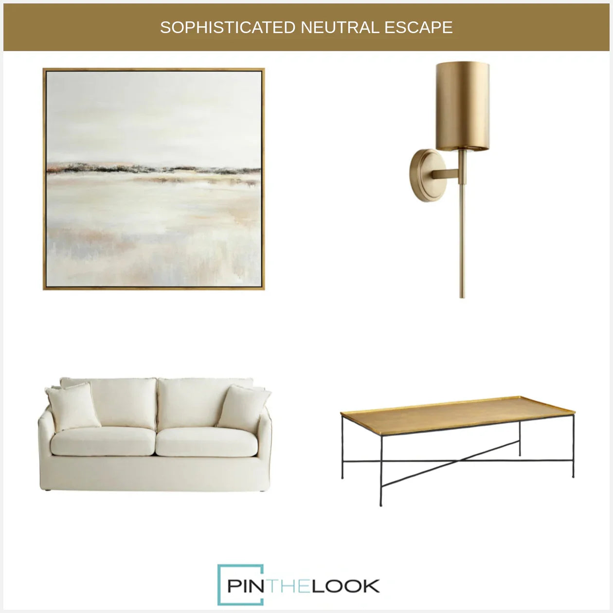 Sleek Minimalist Gold Coffee Table