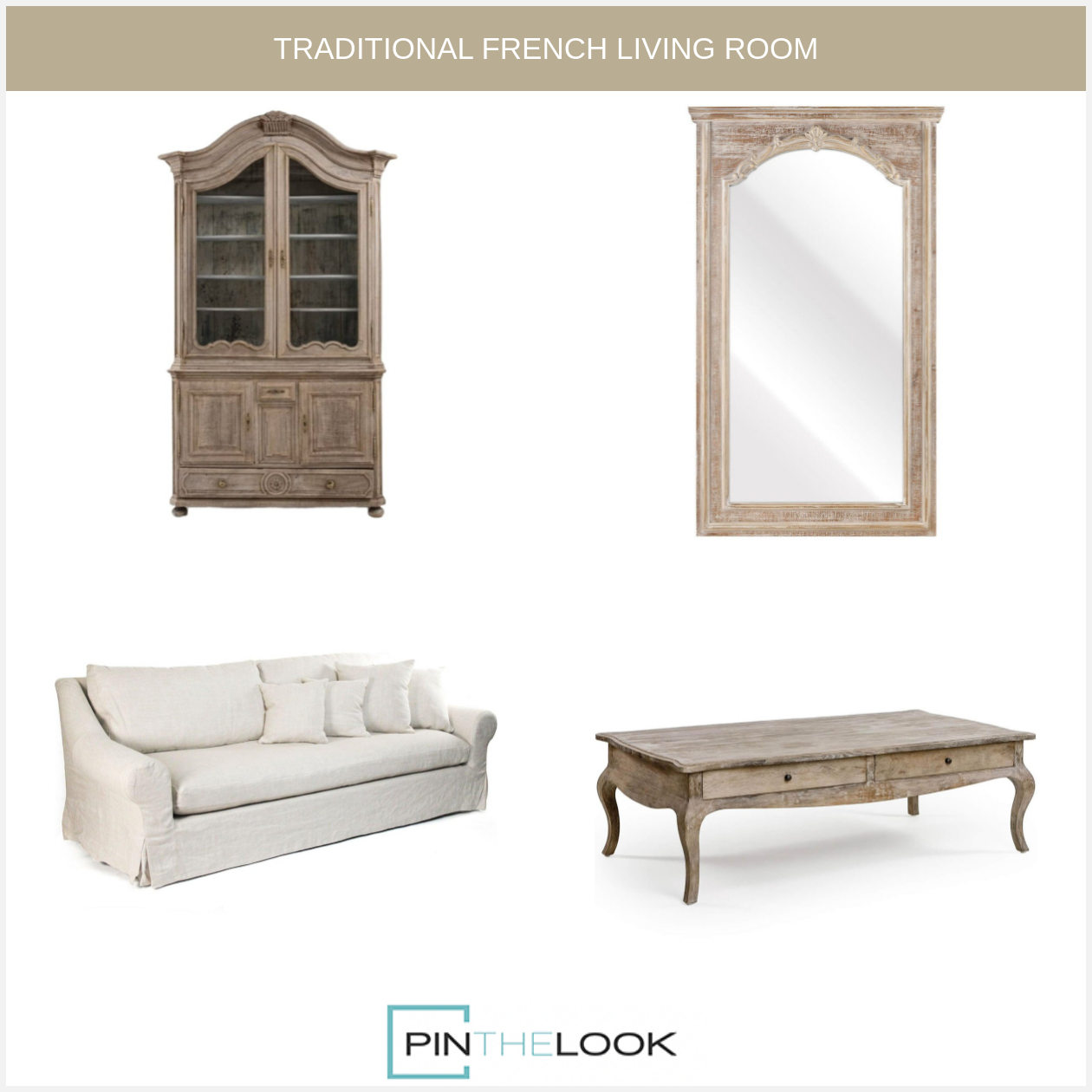 Charlotte Whitewash Trumeau Mirror