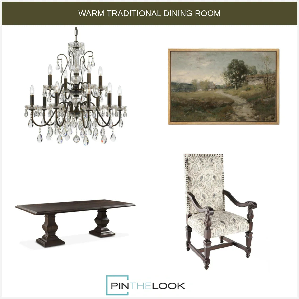 Nimes Vintage Brown French Pedestal Dining Table