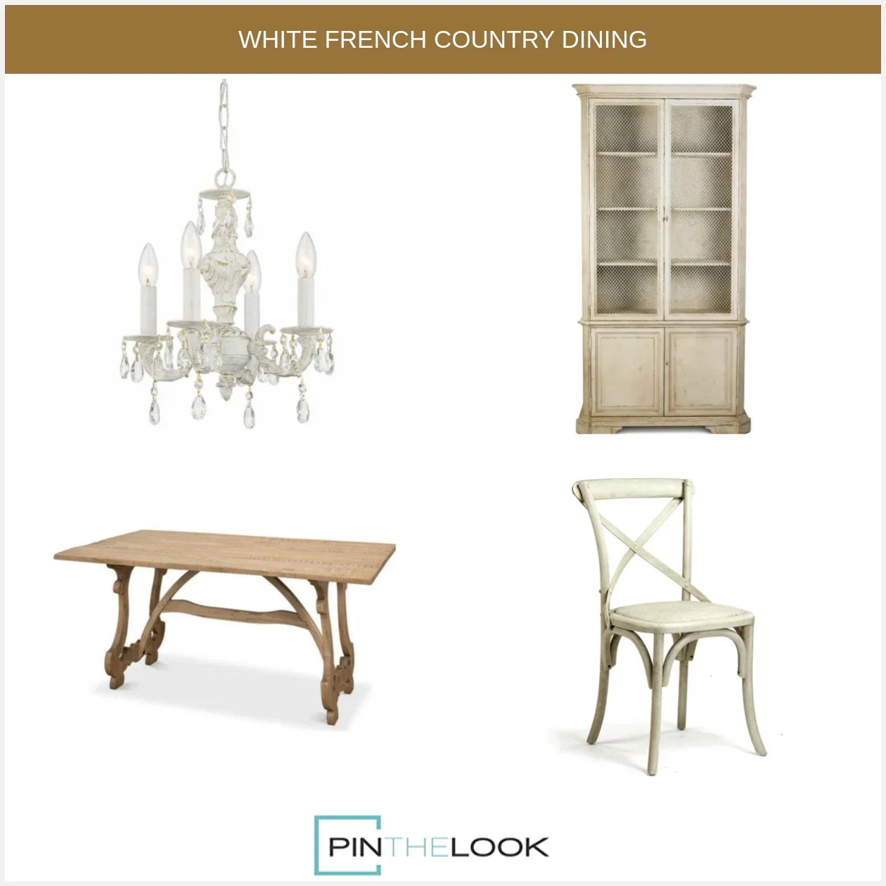 Antique White Cafe Chairs - Set of 2